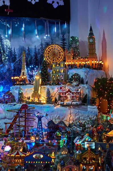 Città in miniatura di Natale — Foto Stock