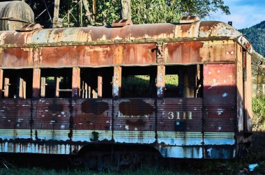 Savannah istasyonu terk edilmiş tren vagonuna