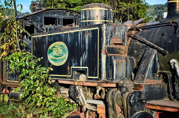 Oude locomotief in het Station van Savannah — Stockfoto