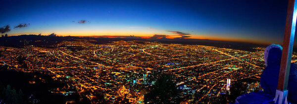 Bogota city from the top of Monserrate