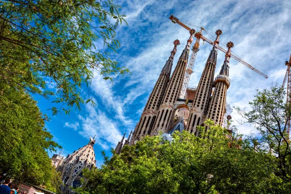 Csodálatos kilátás nyílik a Sagrada Familia — Stock Fotó