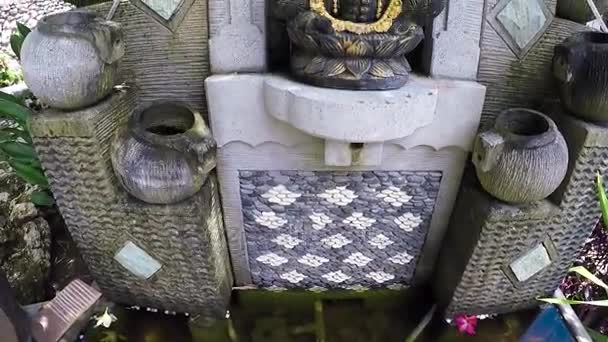 Ganesha the Hindu Elephant Deity at a Balinese Temple, slow motion. Tropical Bali island, Indonesia. — Stock Video