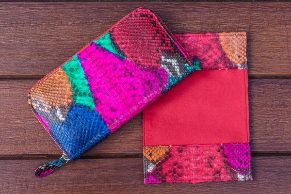 Woman clutch purse. Luxury handmade snakeskin python wallet. Womens accessories. Fashionable style.