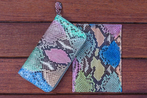 Woman clutch purse. Luxury handmade snakeskin python wallet. Womens accessories. Fashionable style.