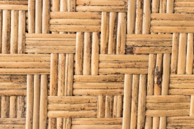 Doku rattan desen sarı renk arka plan, doku, desen için bambu kapatın. Doğal organik ahşap doku arka plan.