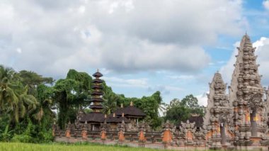 4k Bali Ubud, tropikal tapınakta Timelapse ada Bali, Endonezya.