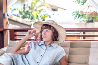 Onu yaz tatil lüks Villa zevk güzellik. Yaz tatili pastoral. Bali Adası, Endonezya.