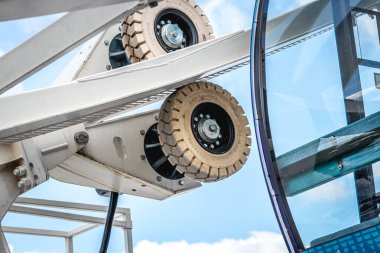 Dönme dolap Mavi Gökyüzünde.