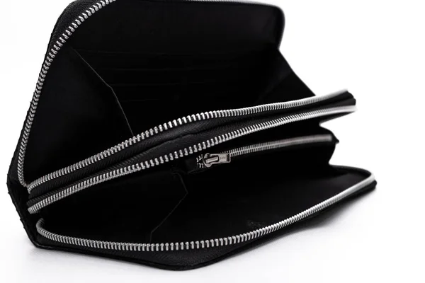 Mode luxe slangenhuid python portemonnee geïsoleerd op een witte achtergrond. — Stockfoto