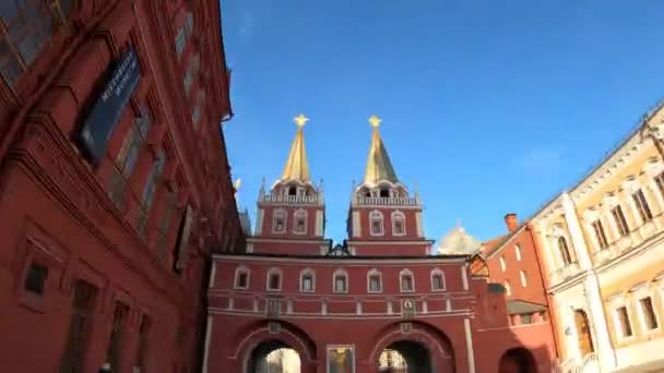Moskva, Ryssland - 23 november 2019: Röd kvadrat tid förfaller, hyperlapse, 4k film. — Stockvideo