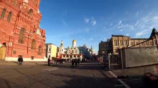 Moszkva, Oroszország - 2019. november 23.: Red Square time lapse, hyperlapse, 4k footage. — Stock videók