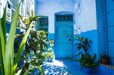 Mavi şehir Fas Chefchaouen