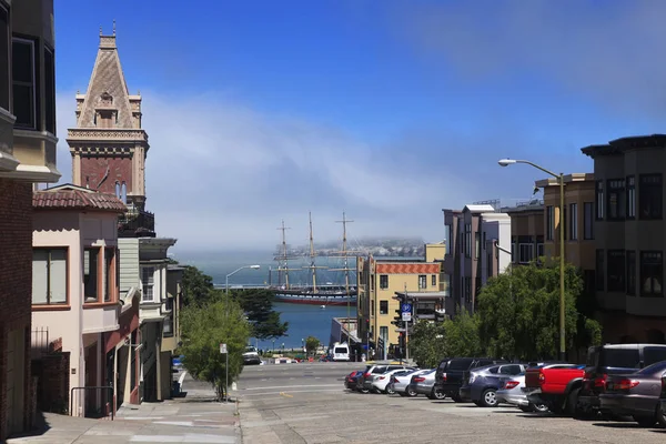 La Bahía y la Isla de Alcatraz — Foto de Stock