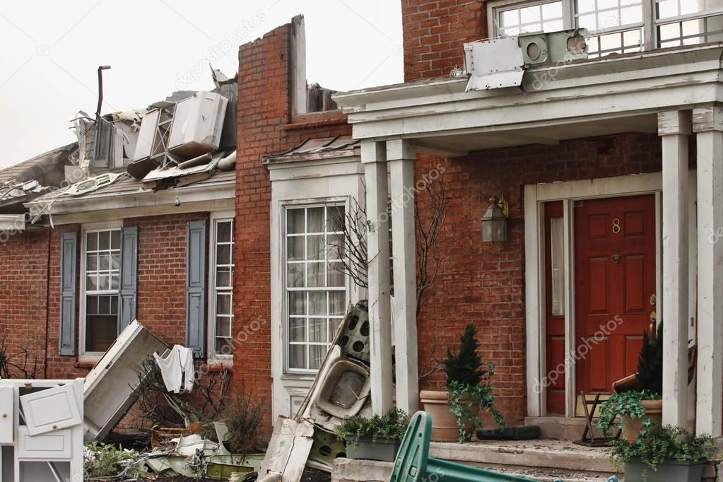 House damaged by disaster