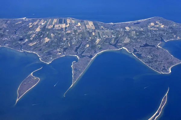 Vedere aeriană a insulei mici Key Biscayne — Fotografie, imagine de stoc