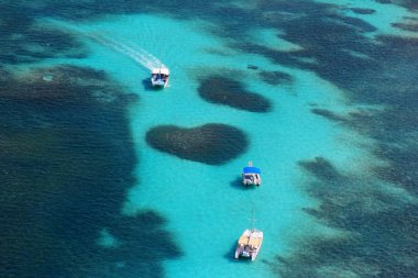 Aerial view of the Heart reef clipart
