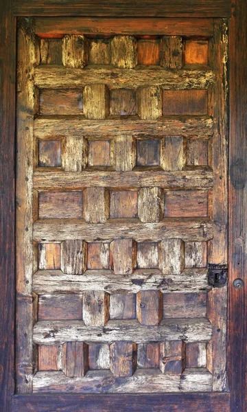 Wooden antique door — Stock Photo, Image