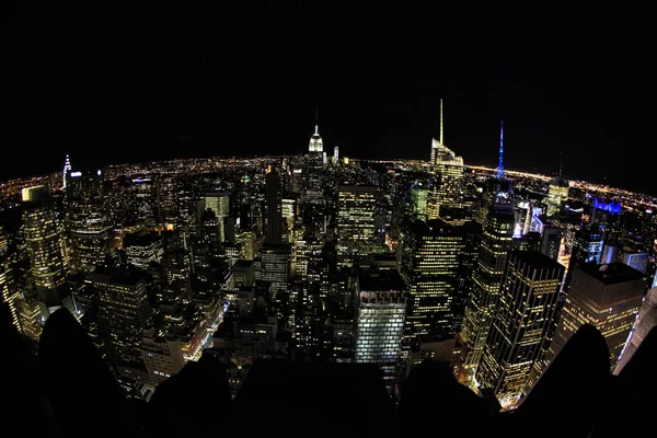 Nueva York Manhattan vista aérea del horizonte con Empire State un — Foto de Stock