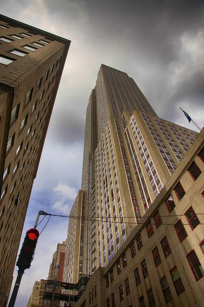 Здания Манхэттене Нью Йорк — стоковое фото