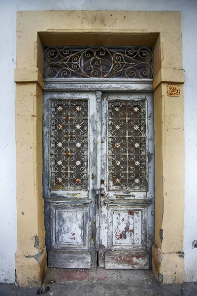 Antigua Puerta Madera Stone Town Capital Isla Zanzíbar África Oriental —  Fotos de Stock