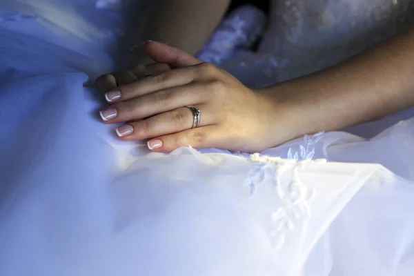 Hands Bride Background Wedding Dress Royalty Free Stock Images