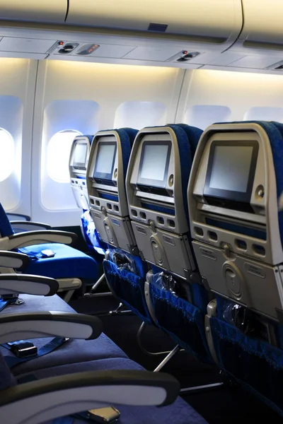 Commerciële Cabine Voor Passagiersvliegtuigen — Stockfoto