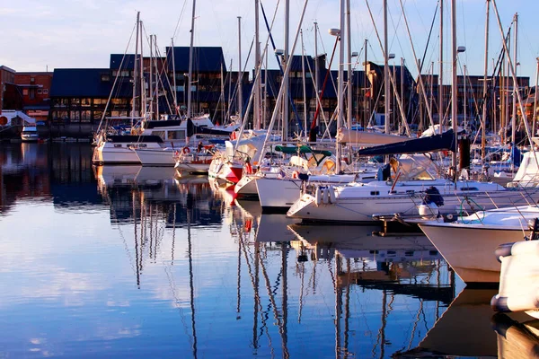 Barche Deauville Bellissimo Tramonto — Foto Stock