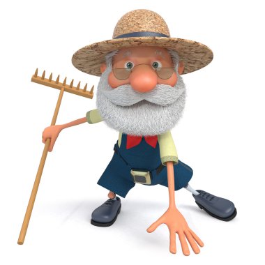 3d resimde açık havada bir komisyon ile çiftçi maliyeti