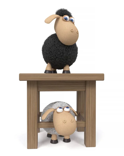 3D-s illusztráció bárány széklet — Stock Fotó