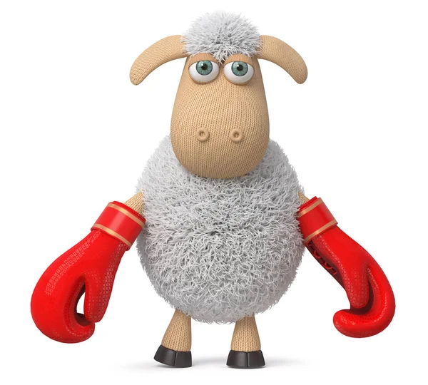 3d иллюстрация смешная овца — стоковое фото