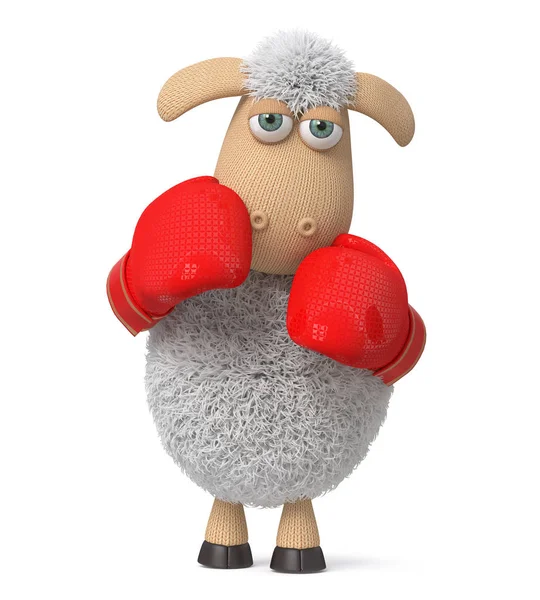 3D ilustracja śmieszne owce — Zdjęcie stockowe