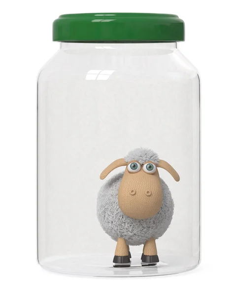 3D illustratie grappige schapen — Stockfoto
