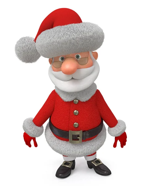 3d illustration Jolly Santa Claus — Stock Photo, Image