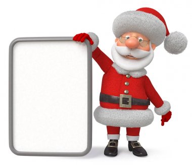 3D çizim Noel Baba posteri ile