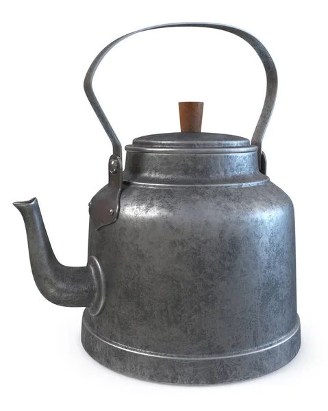 3d иллюстрации чайник ретро железа — стоковое фото