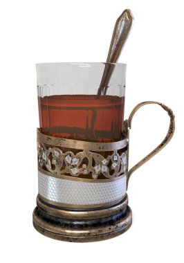 3 boyutlu çizim cam çay bardak tutucu