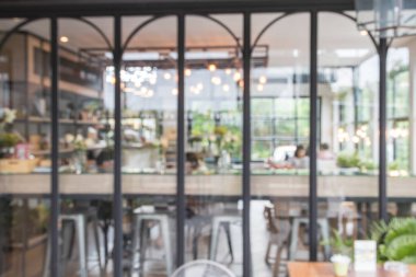 Kahve Dükkanı ile yapılan arka plan bulanık.