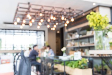 Kahve Dükkanı ile yapılan arka plan bulanık.