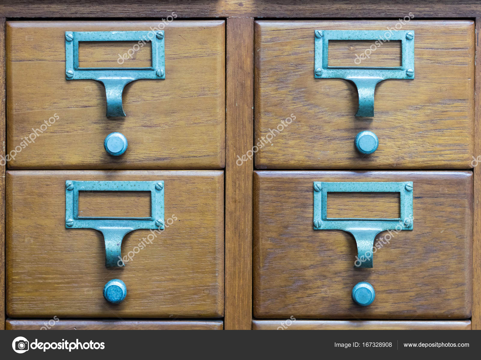 Old Style Wooden Cabinet Of Library Card Stock Photo C Lkstock