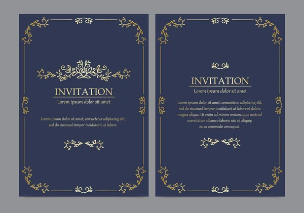 Collection de carte d'invitation de luxe Vecteurs De Stock Libres De Droits