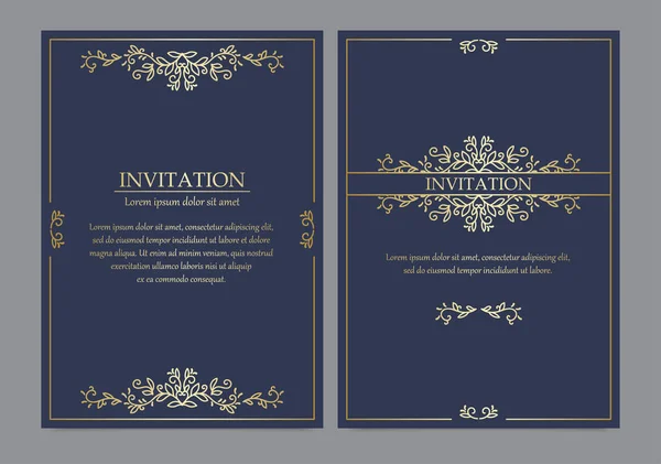 Collection de carte d'invitation de luxe Illustrations De Stock Libres De Droits