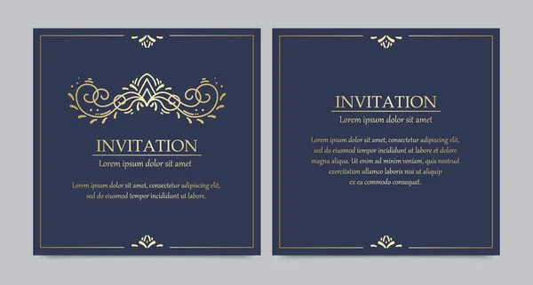 Collection de carte d'invitation de luxe Graphismes Vectoriels