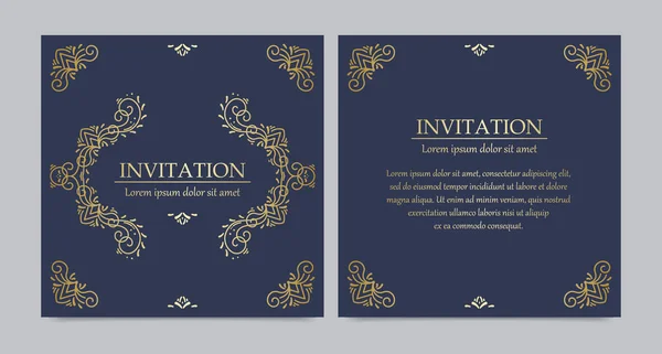 Collection de carte d'invitation de luxe Illustration De Stock