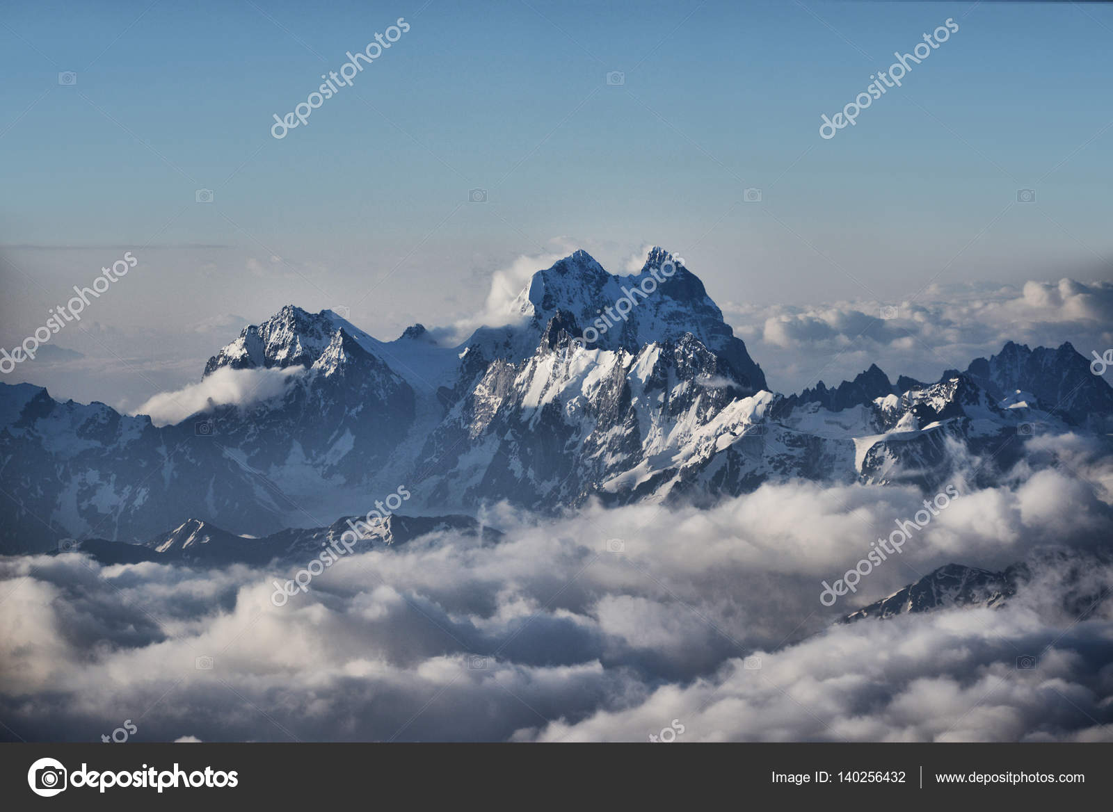 View of Mount Ushba from Elbrus — Stock Photo © anzher #140256432, image size:1600x1168