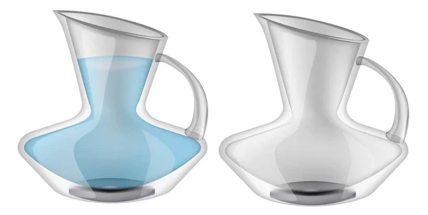 Glassware, jug. Decorative household items — Stock Vector