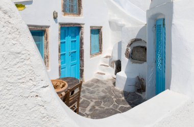 Oia, geleneksel evler