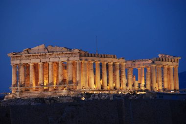 Parthenon, Akropolis gece görünümü