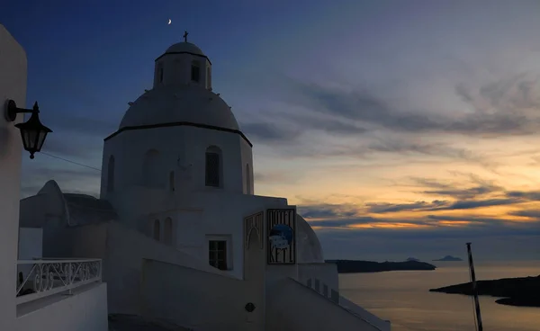 St Minas Fira villaggio a Santorini — Foto Stock