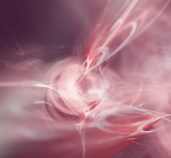 野樱桃色暖抽象背景线发光分形 — 图库照片