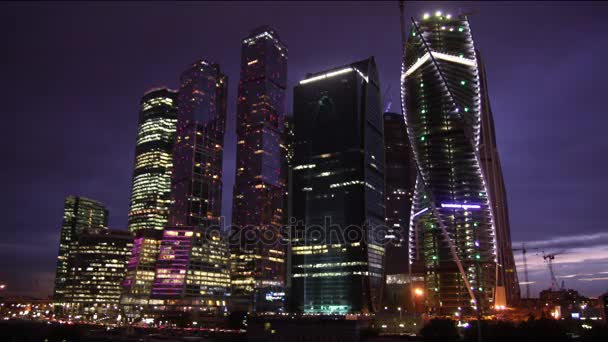 Beautiful night city timelapse — Stock Video